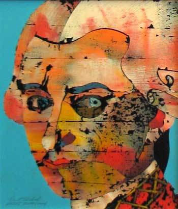 Mozartkopf, blau
