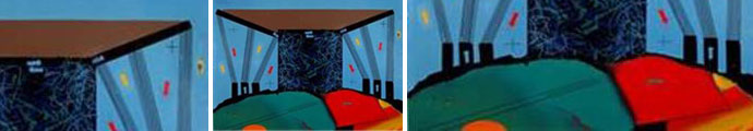 Ernst Zdrahal | Kinderspielplatzprojekt 1994 | Mischtechnik/Karton | 70x100 cm Ernst Zdrahal - Ausstellungen